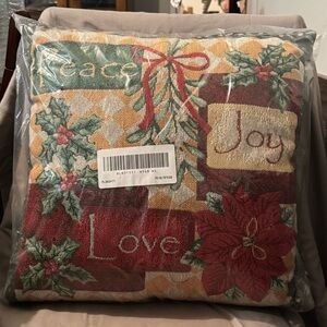 Holiday Decorative Pillow with Festive Design